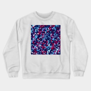 Abstract Blue and Red Fractures Crewneck Sweatshirt